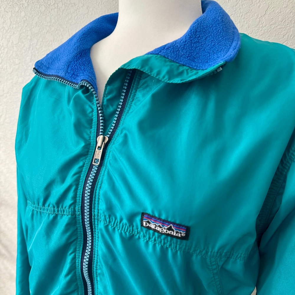 Vintage Patagonia Fleece Lined Jacket Made in USA Teal Size XS Q - Picture 2 of 8